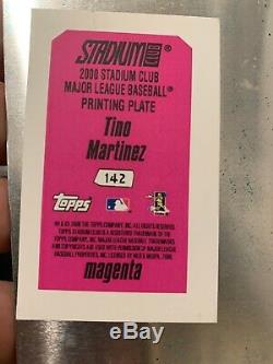 1/1 TINO MARTINEZ 2000 Topps Stadium Club Magenta Print Plate New York Yankees