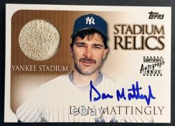 2000 Topps Stadium Relics Don Mattingly #SR1 New York Yankees Relic AUTO
