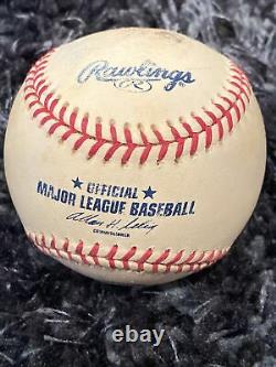 2008 Game Used GU Final Season Yankee Stadium Baseball New York Logo Rawlings
