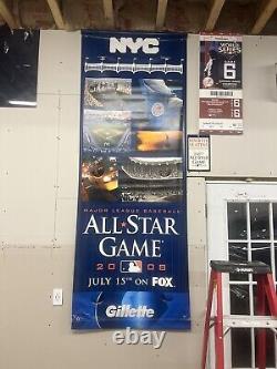2008 MLB All Star Game New York Yankees Stadium Game Used Banner Final Season