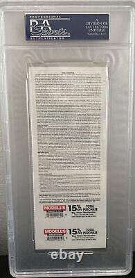 2008 New York Yankees Final Game At Yankee Stadium Full Ticket Jeter PSA