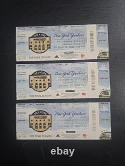 2008 New York Yankees Final Game Final Series Yankee stadium Ticket Stub