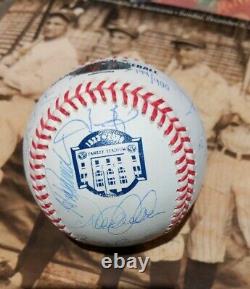2008 New York Yankees Stadium Team Signed Baseball Derek Jeter + 28 Steiner COA