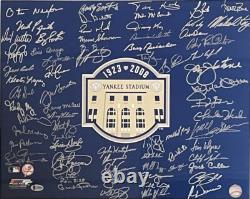 2008 New York Yankees signed 16x20 Photo Yankee Stadium Logo 69 sigs BAS LOA