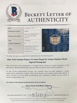 2008 New York Yankees signed 16x20 Photo Yankee Stadium Logo 69 sigs BAS LOA