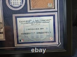 2008 Old Yankee Stadium Final Game 13 x 16 Display with Ticket & Dirt withCOA