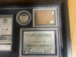 2008 Old Yankee Stadium Final Game 13 x 16 Display with Ticket & Dirt withCOA