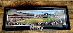 2009 First Pitch YANKEE STADIUM New York Panoramic POSTER Framed 41x16 ICONIC