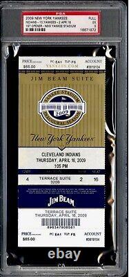 2009 New Yankee Stadium Inaugural Home Opener PSA GOLD SUITE FULL Ticket RARE