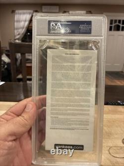 2009 New York Yankees First Game Ticket New Yankee Stadium April 3 PSA Suite