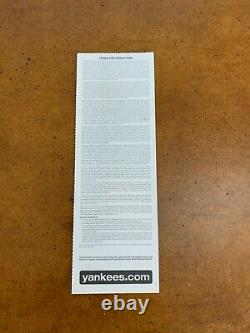 2009 New York Yankees Indians Full Baseball Ticket Yankee Stadium Inaugural Game