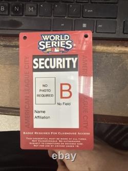 2009 WORLD SERIES SECURITY BADGE New York YANKEE STADIUm Ticket Phillies Rare