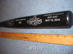 2009 World Champion New York Yankees Black Replica Baseball Bat SGA Louisville