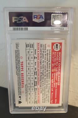 2009 topps mickey mantle yankee stadium opening day #mr-1 psa 8
