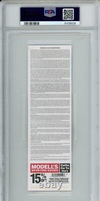 2013 New York Yankees TICKET Mariano Rivera Final Game Yankee Stadium PSA Jeter