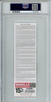 2013 New York Yankees TICKET Mariano Rivera Final Game Yankee Stadium PSA Jeter