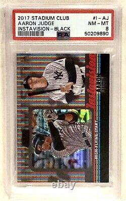 2017 Aaron Judge Stadium Club Instavision 25/25 Black Rookie Sp Nm-mint Psa 8