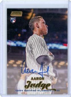 2017 Stadium Club Aaron Judge Gold Rookie RC On Card Auto /50 New York Yankees