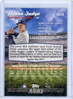 2017 Stadium Club Aaron Judge Gold Rookie RC On Card Auto /50 New York Yankees