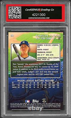 2018 Topps Stadium Club #241 Aaron Judge CGG 10 Gem Mint