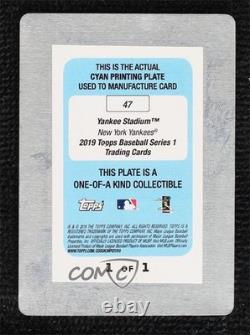 2019 Topps Printing Plate Cyan 1/1 Yankee Stadium New York Yankees #47 13iq