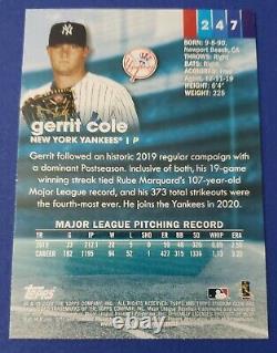 2020 Topps Stadium Club 1st First Day Issue SSP /10 Gerrit Cole New York Yankees