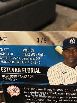 2021 Stadium Club Orange #199 Estevan Florial Rookie #'d 3/5? Yankees