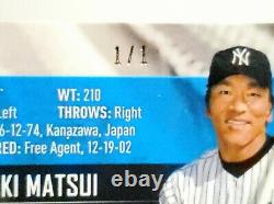 2021 Topps Hideki Matsui Superfractor 1/1 New York Yankees Stadium Club Chrome