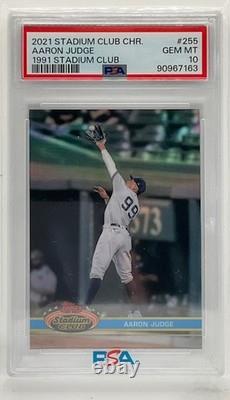 2021 Topps Stadium Club Chrome Aaron Judge #255 New York Yankees PSA 10