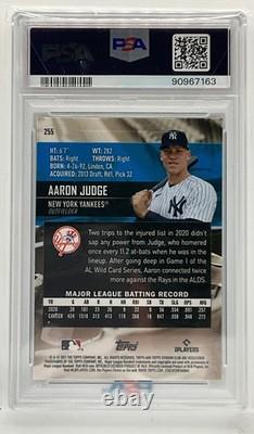 2021 Topps Stadium Club Chrome Aaron Judge #255 New York Yankees PSA 10