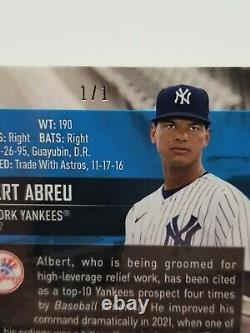 2021 Topps Stadium Club Chrome Albert Abreu 1/1 RC SUPERFRACTOR! NY Yankees