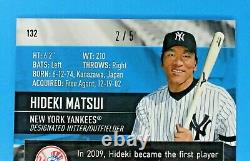 2021 Topps Stadium Club Chrome Hideki Matsui Red Refractor/5 New York Yankees