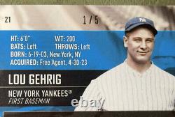 2021 Topps Stadium Club Chrome LOU GEHRIG RED Refractor #/5 SSP Yankees
