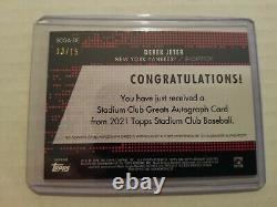2021 Topps Stadium Club Greats Autograph Derek Jeter #SCGA-DE Auto 13/15 Yankees