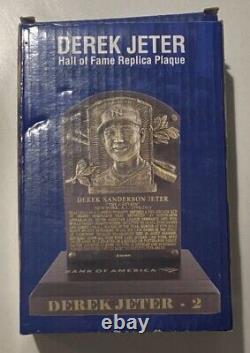 2022 Derek Jeter New York Yankees Hall Of Fame HOF Replica Plaque NY SGA 9/9 MLB
