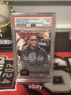 2022 Stadium Club M/O Derek Jeter Auto /5 New York Yankees PSA 9