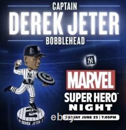2023 Derek Jeter Captain America New York Yankees Sga Bobblehead Stadium 6/23/23