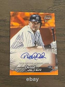 2024 Topps Stadium Club Chrome Orange Derek Jeter Auto /10 New York Yankees
