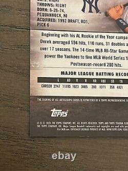 2024 Topps Stadium Club Chrome Orange Derek Jeter Auto /10 New York Yankees