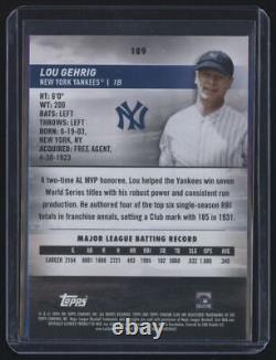 2024 Topps Stadium Club Lou Gehrig /10 New York Yankees #189 1st Day Issue SSP
