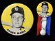 (2) 1960's Baseball Roger Maris New York Yankees Stadium Souvenir Pin Button