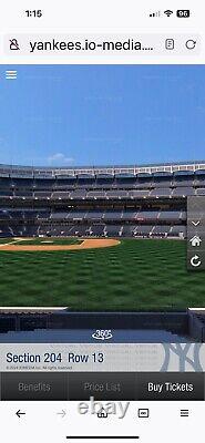 2 Boston Redsox vs New York Yankee Tickets (Sun, July 7th) Section #204, Row 12