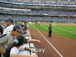 2 Front Row Field Level Section 109 New York Yankees Tickets v KC 6/22/21