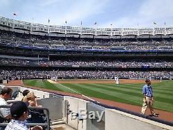 2 Second Row Field Level Sec. 110 New York Yankees Tickets v Arizona 7/31/19