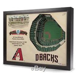 3D Stadium View MLB Licensed Choose From 19 Teams Wall Art Wood