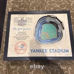 3D Stadium View MLB Licensed Yankees Stadium Team Wall Art Wood