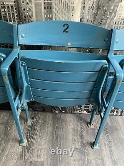 3 Original Yankee Stadium Unrestored Freestanding Curved Back Seats 1946-73
