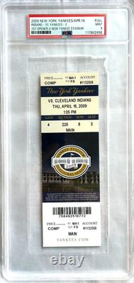 4/16 2009 NY Yankees 1st Opener @ New Yankee Stadium Full Ticket PSA 9 MINT