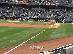 4 Front Row Field Level Section 130 New York Yankees Tickets