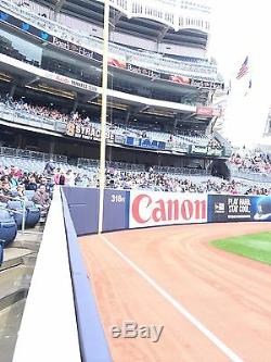 4 Front Row Field Level Section 130 New York Yankees Tickets v. Tampa 7/16/19
